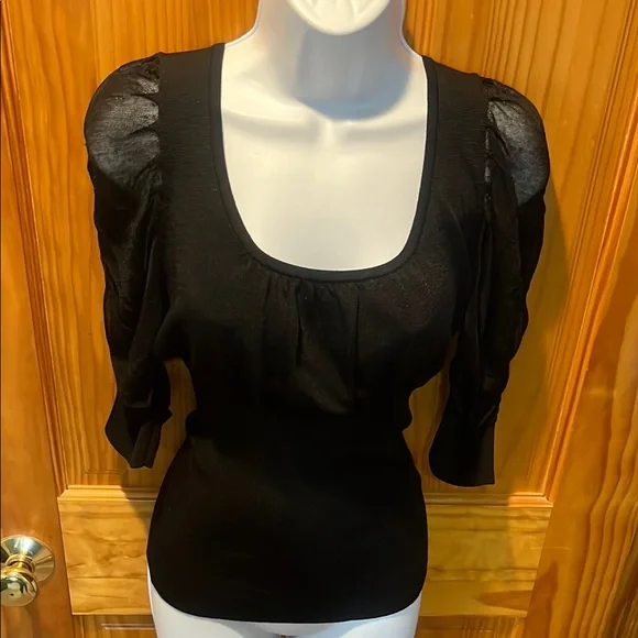 Boston Proper Elegant Black Women's Top - Picture 4 of 8